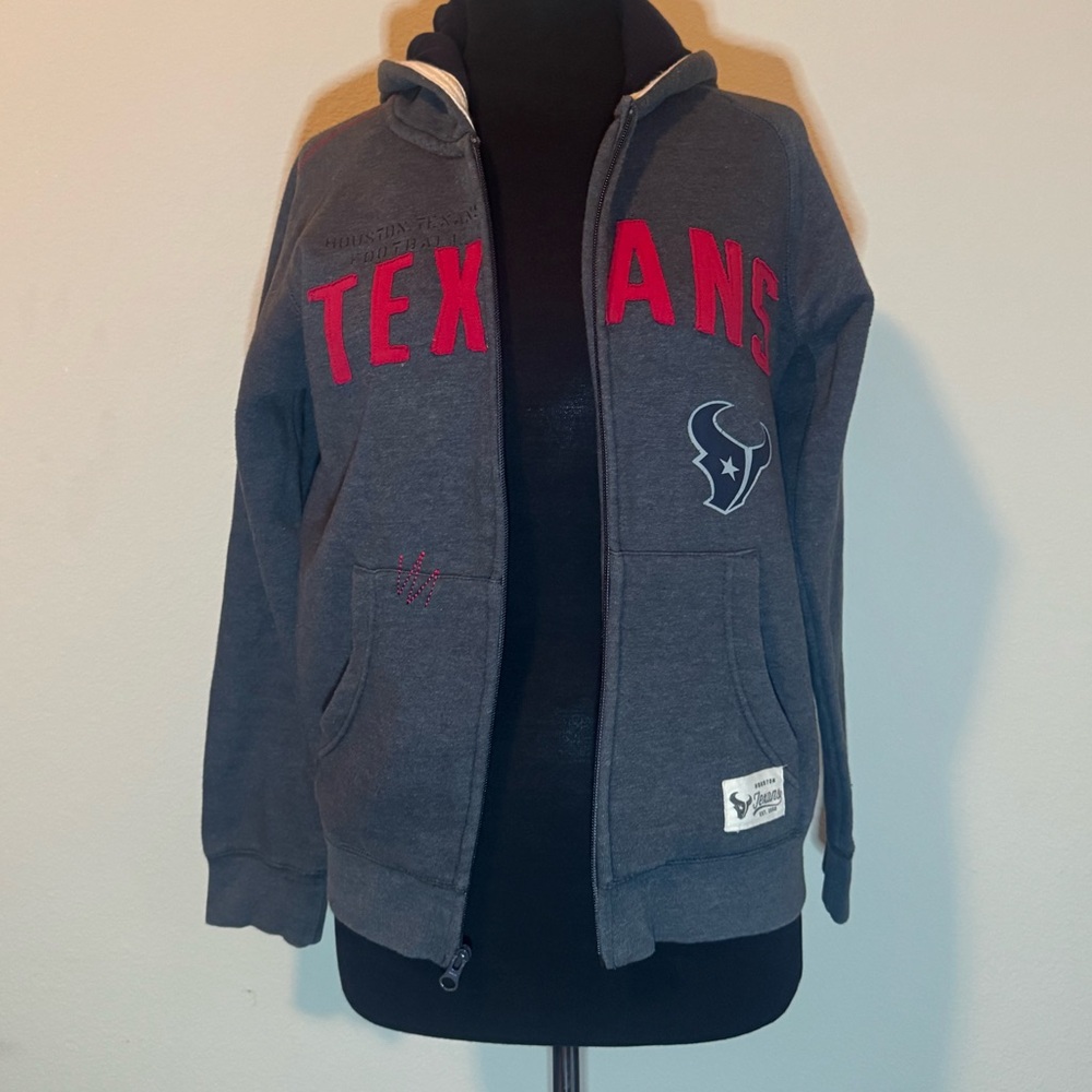 NFL Team Apparel Texans Hoodie Gray Youth Medium (10-12) - Picture 2 of 13